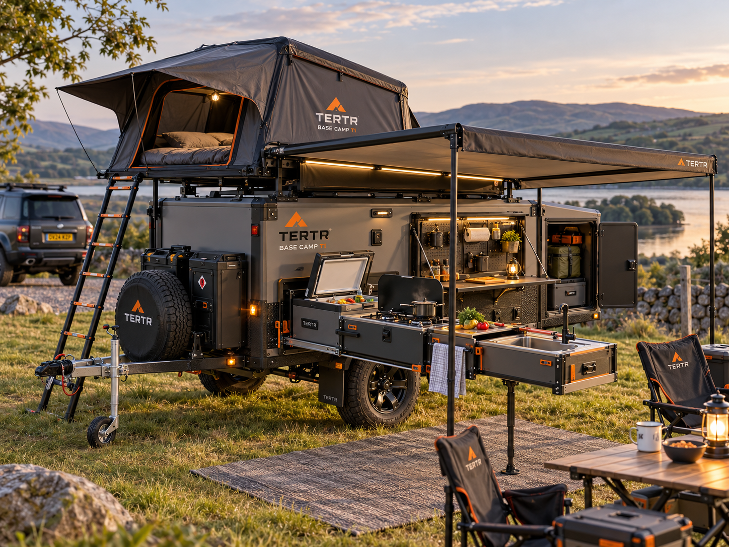 TERTR Base Camp T1 fully deployed at a campsite
